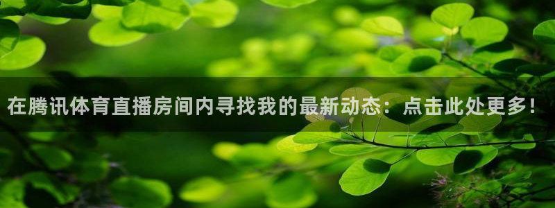 在腾讯体育直播房间内寻找我的最新动态：点击此处更多！